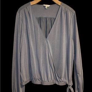 Lucky Brand faux wrap knit shirt. NWOT.